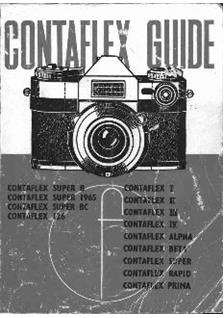 Zeiss Ikon Contaflex Super manual. Camera Instructions.